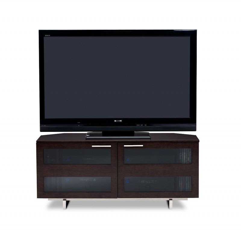 Bdi avion 8925 low corner cabinet espresso stained oak