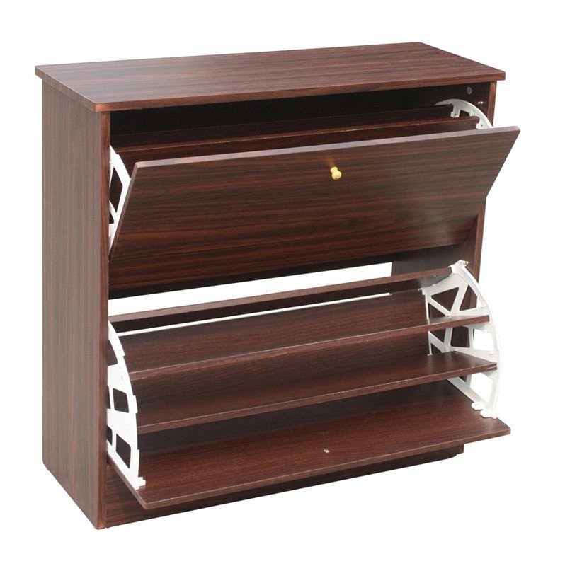 Fold out shoe storage