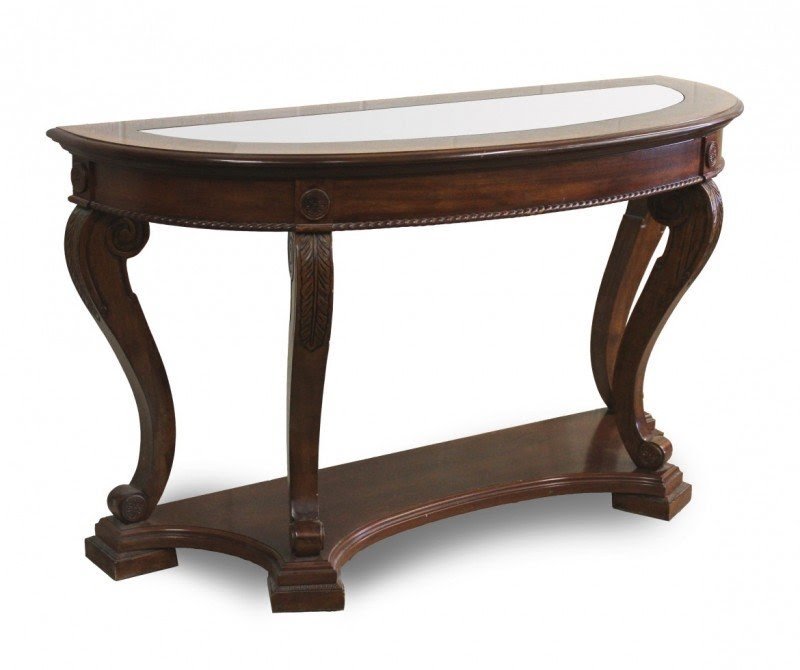 Half round sofa table