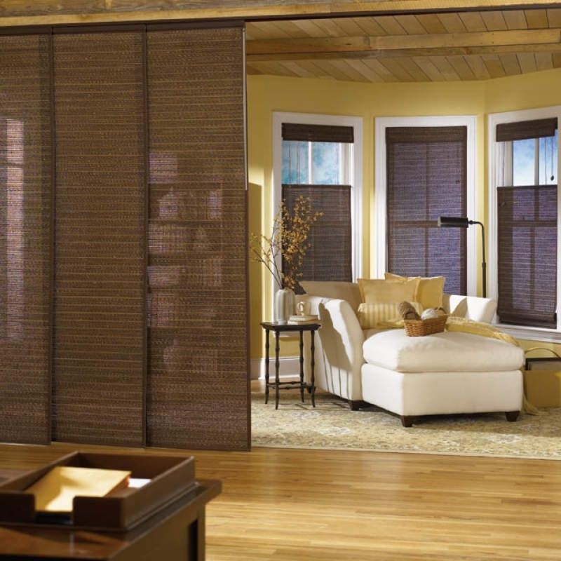 Sliding panels as a room divider