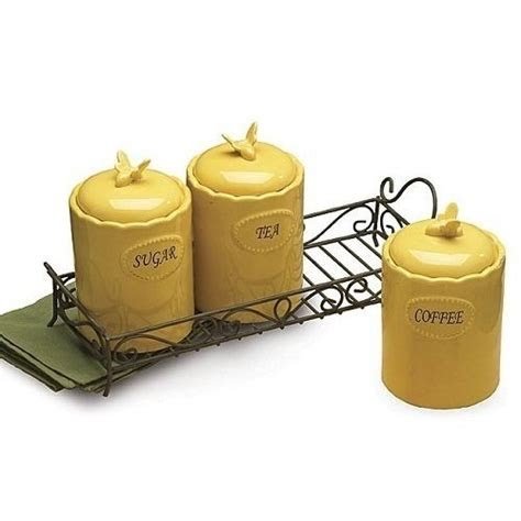Yellow kitchen canisters 5