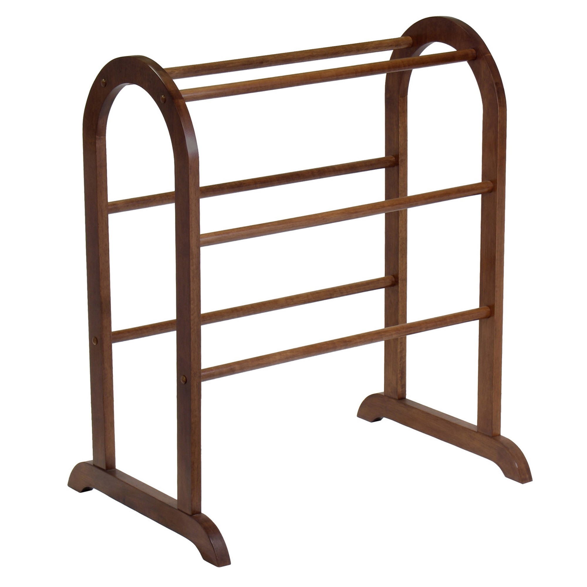 Quilt rack winsome wooden blanket antique walnut display stand hanger