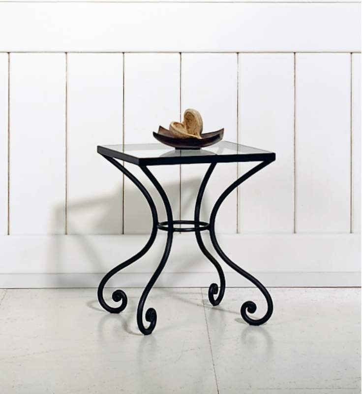 Wrought iron bedside table 3