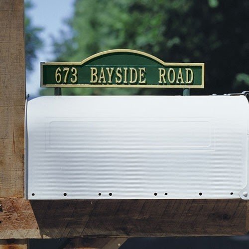 Address plaques mailbox signs and ornaments arch two sided mailbox