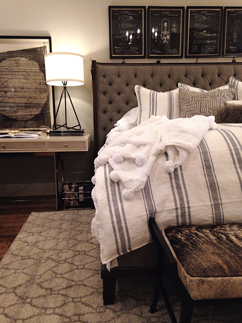 Black and white striped comforter