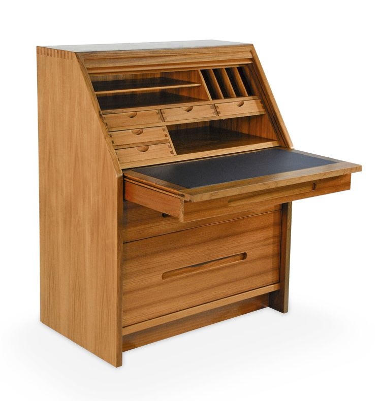 Marsden secretary roll top desk modern desks and hutches