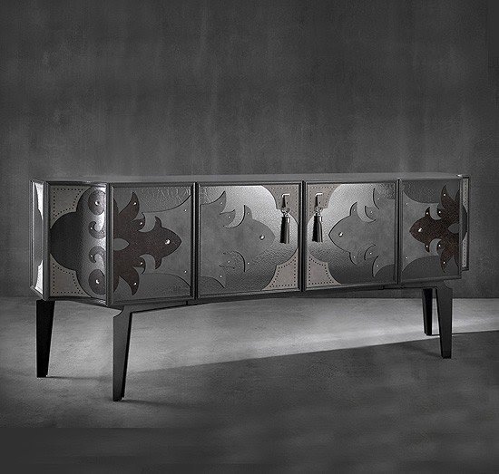 Black vintage sideboard 1