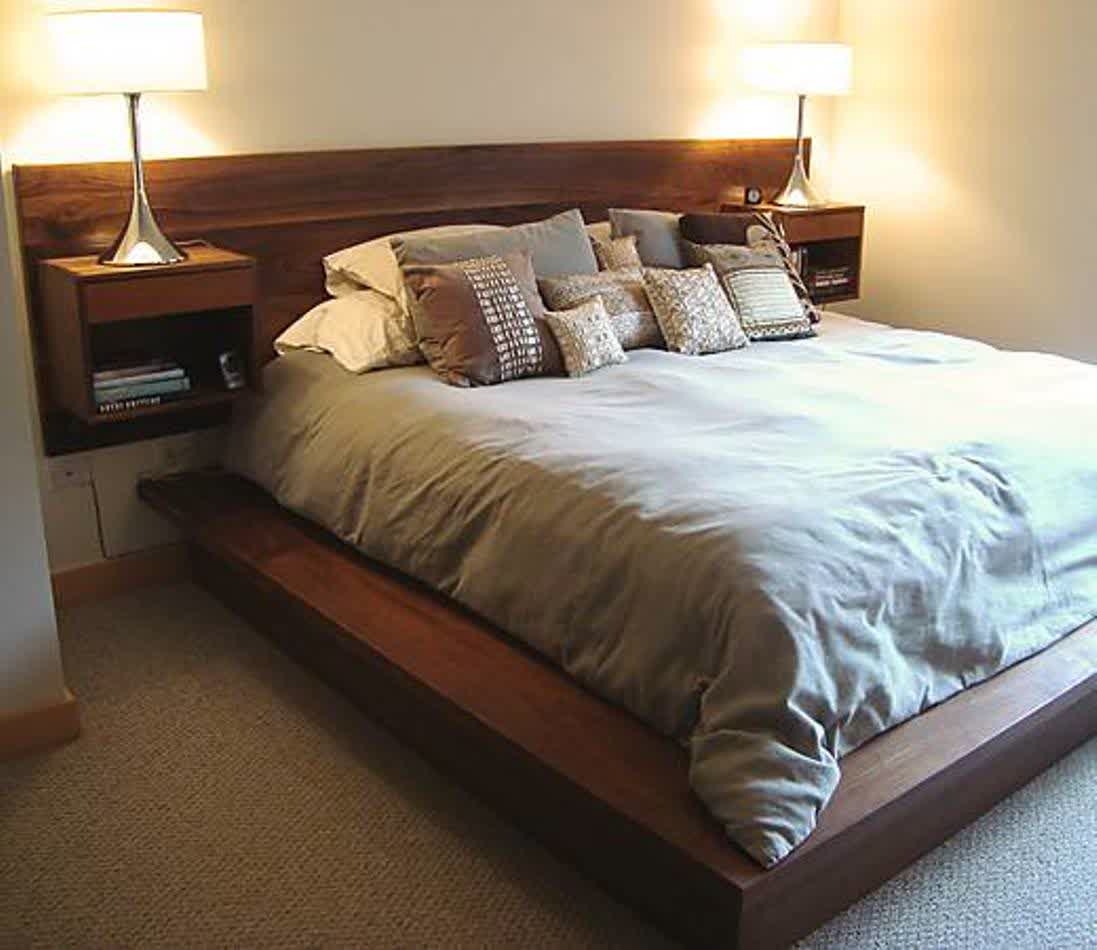 Platform bed and headboard