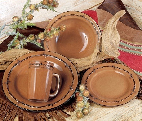 Rustic ranch dinnerware
