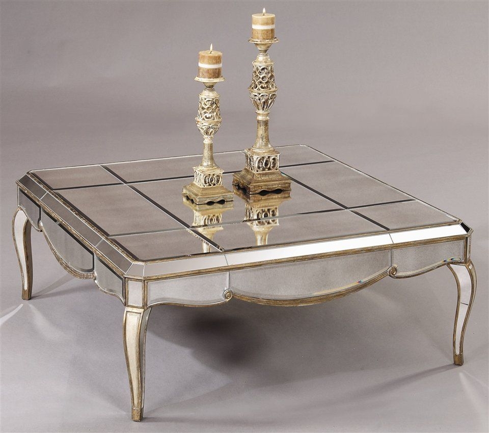 Table with mirror top