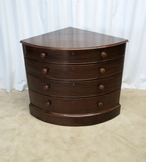 George iii mahogany corner chest of drawers image 0