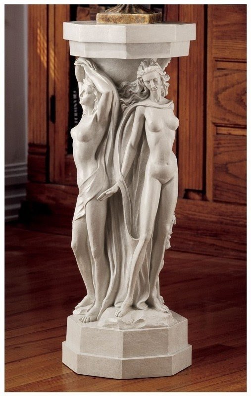 Xoticbrands 29 nude greek dionysus maenads sculpture statue column pedestal