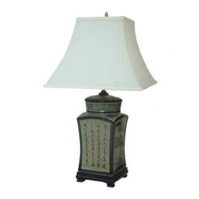 Add the charming illumination of the tea jar oriental lamp