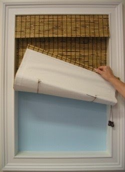 Bamboo shades with blackout liner
