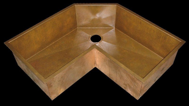 Ceramic corner kitchen sink