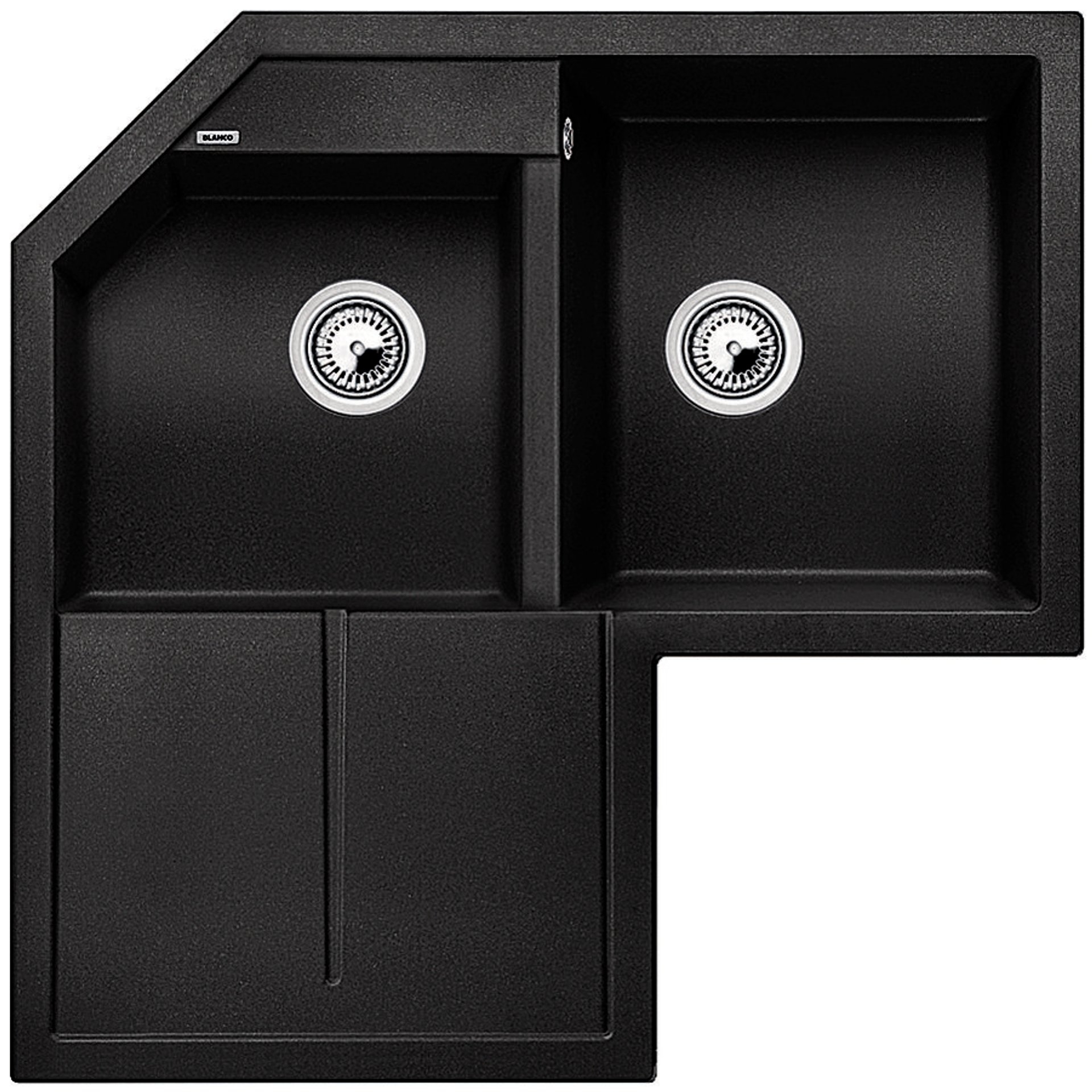 Corner sink drop in or undermount anthracite sop1153 home depot