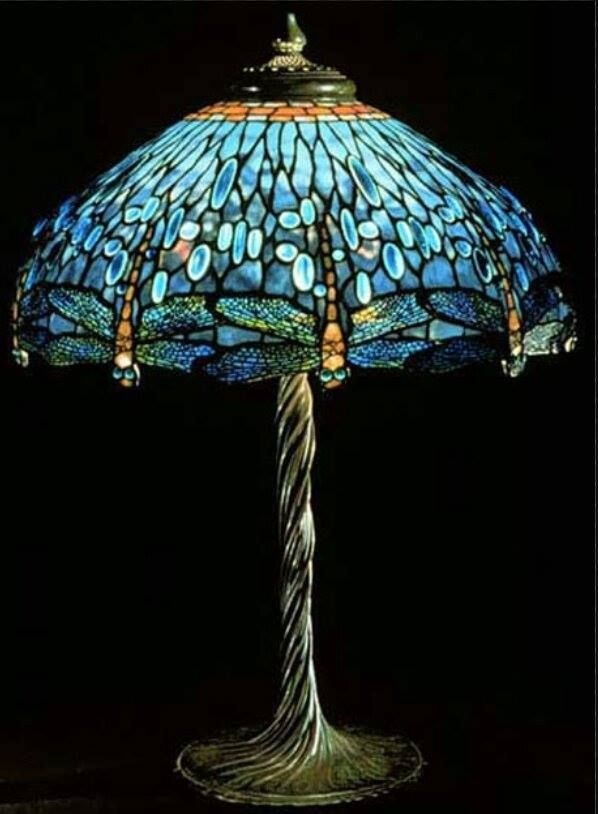 Dragonfly tiffany lamp stained glass table lamp 4