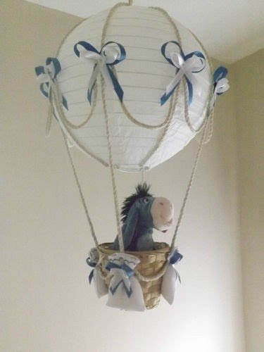 Hot air balloon lamp light shade with disney eeyore