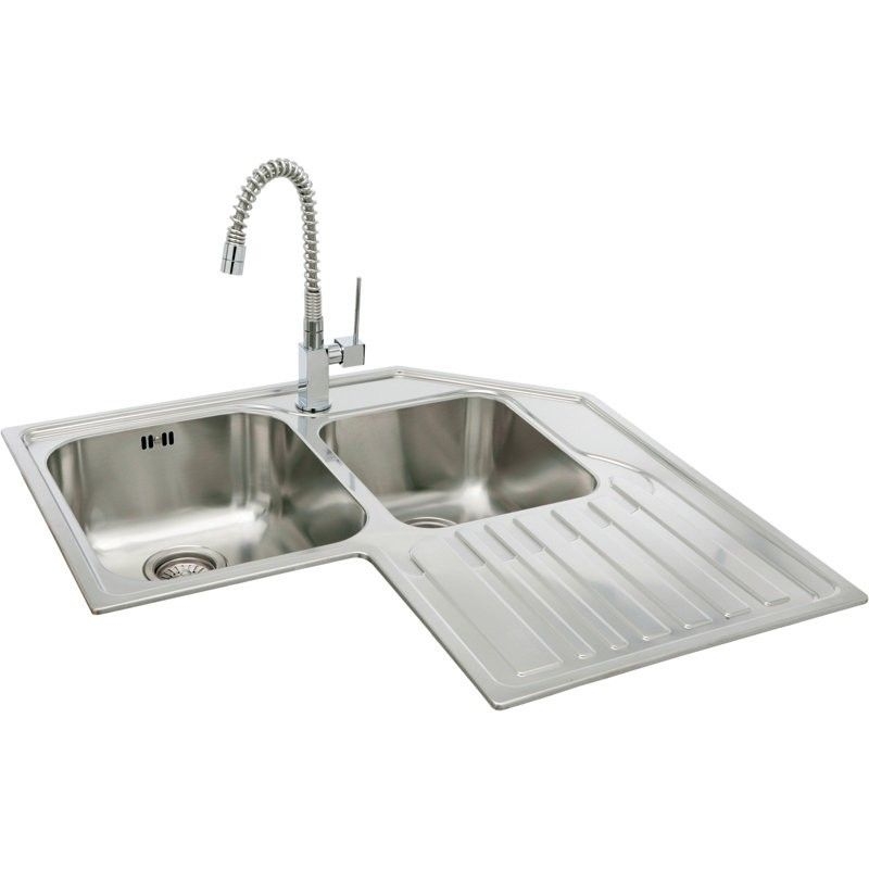 Kitchen sinks carron lavella sink 888 corner kitchen sink