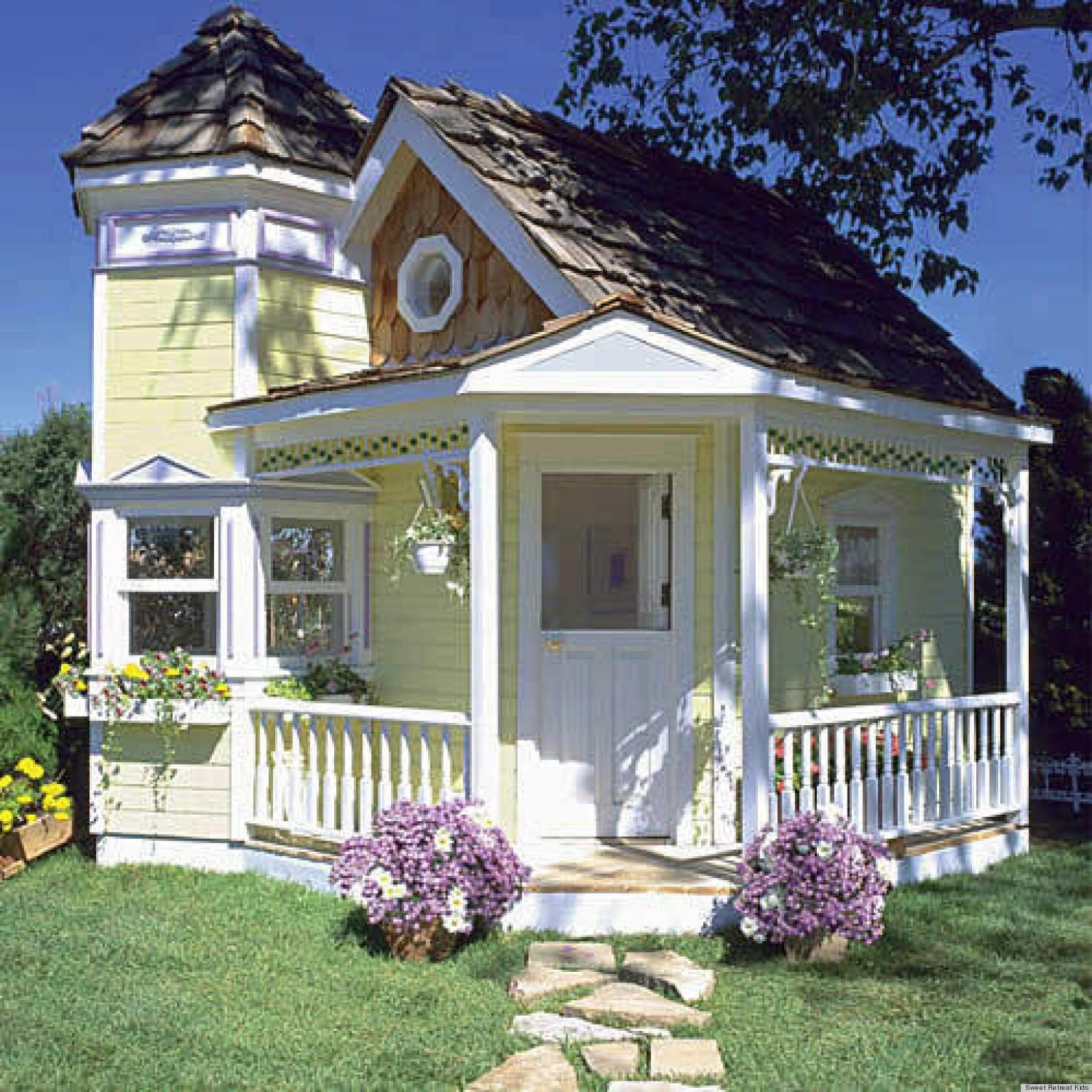 Luxury playhouses featuring air conditioning and electricity are