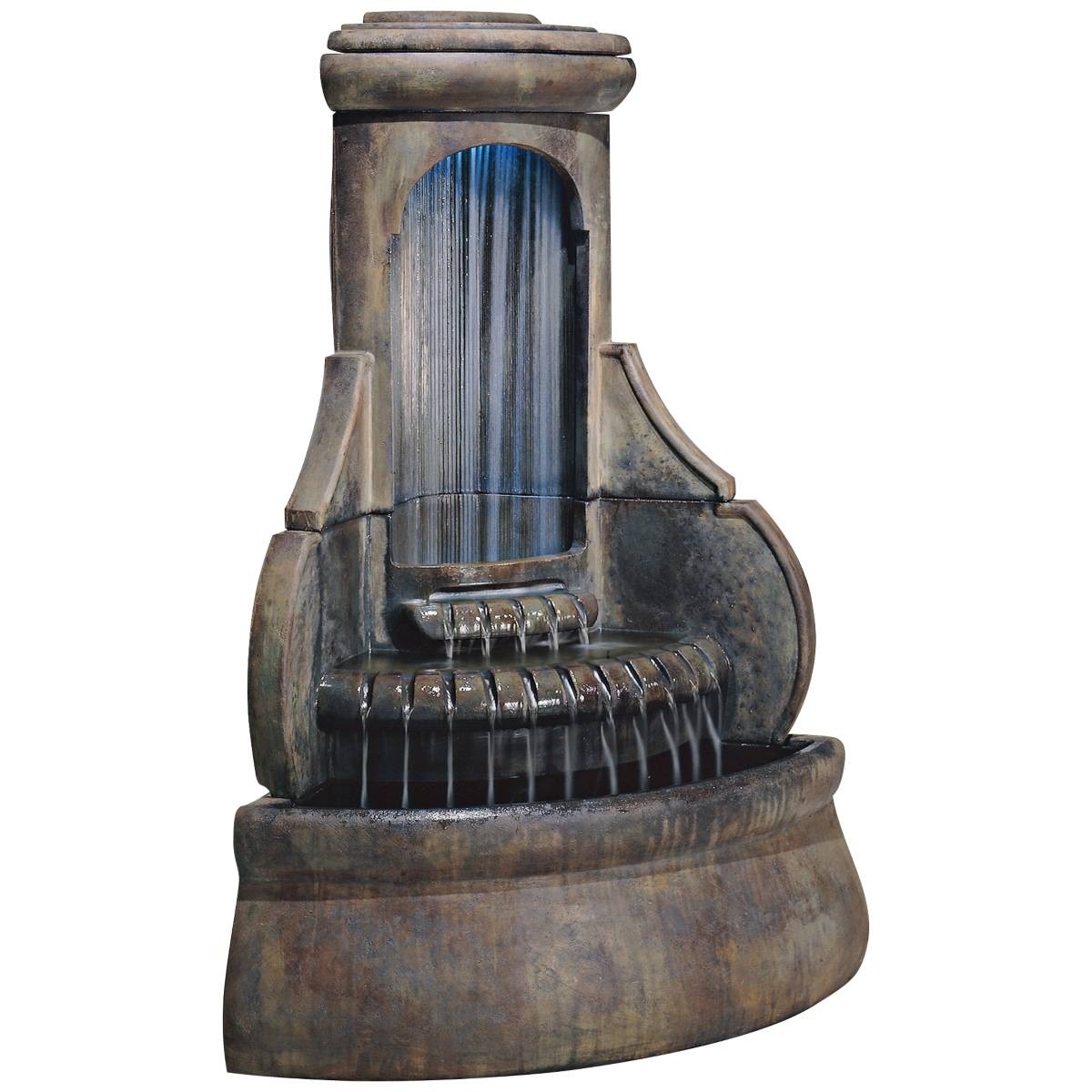 Outdoor corner fountain