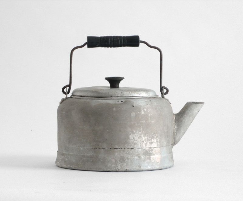 Vintage tea pot kettle metal kitchen retro