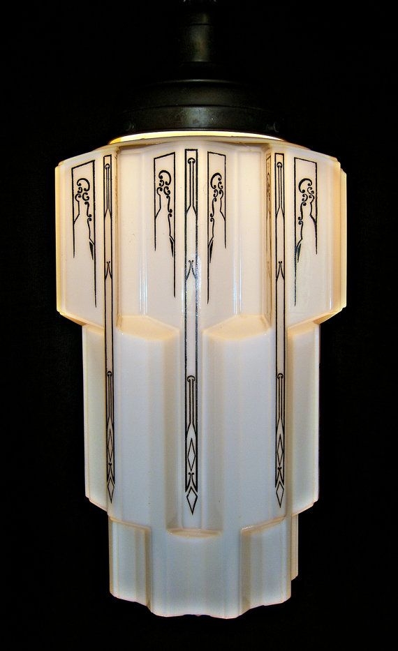 Antique art deco skyscraper hanging