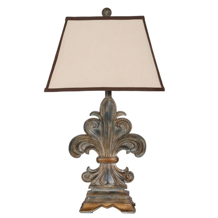 Fleur de lis table lamp