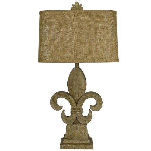 Fleur de lis table lamps