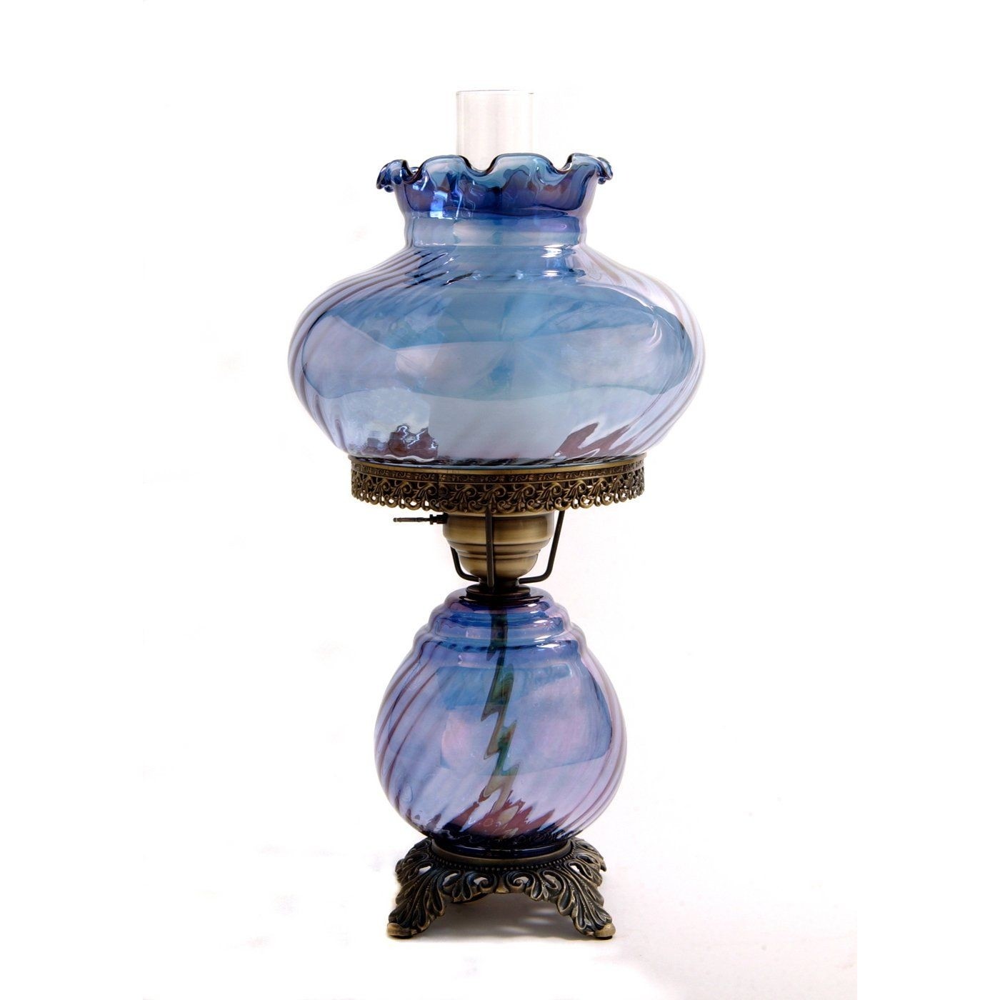 20.5 in. Swirl Optic Hurricane Table Lamp