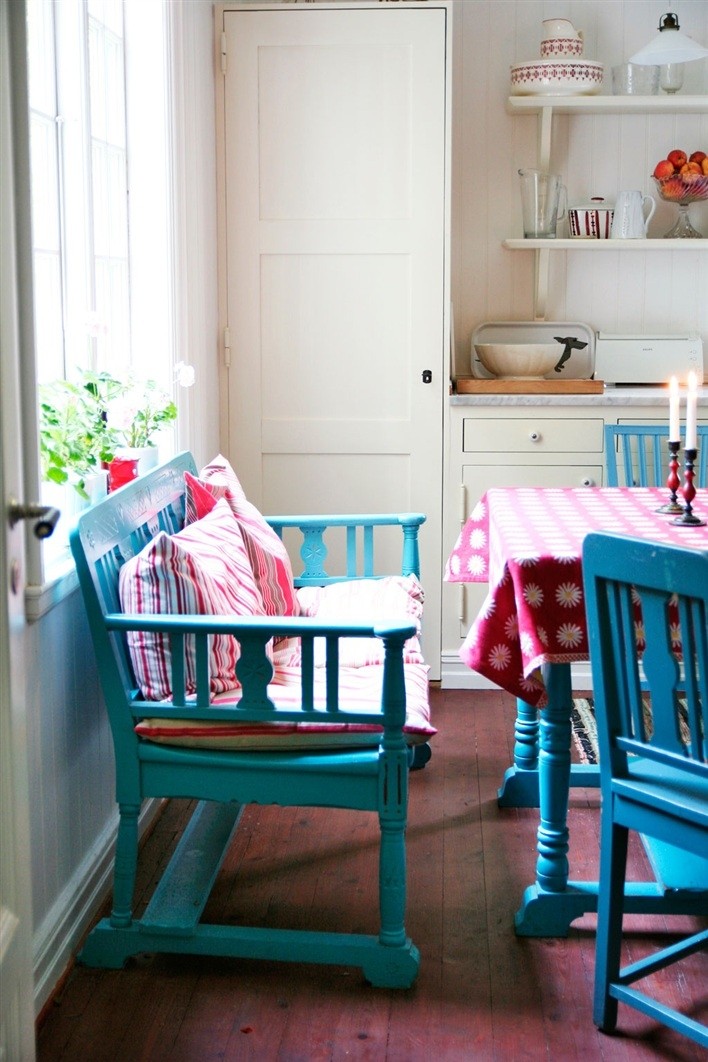 Dining table bench seat with back 13