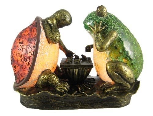 Frog / Turtle Tic-Tac-Toe Stained Glass Accent Lamp