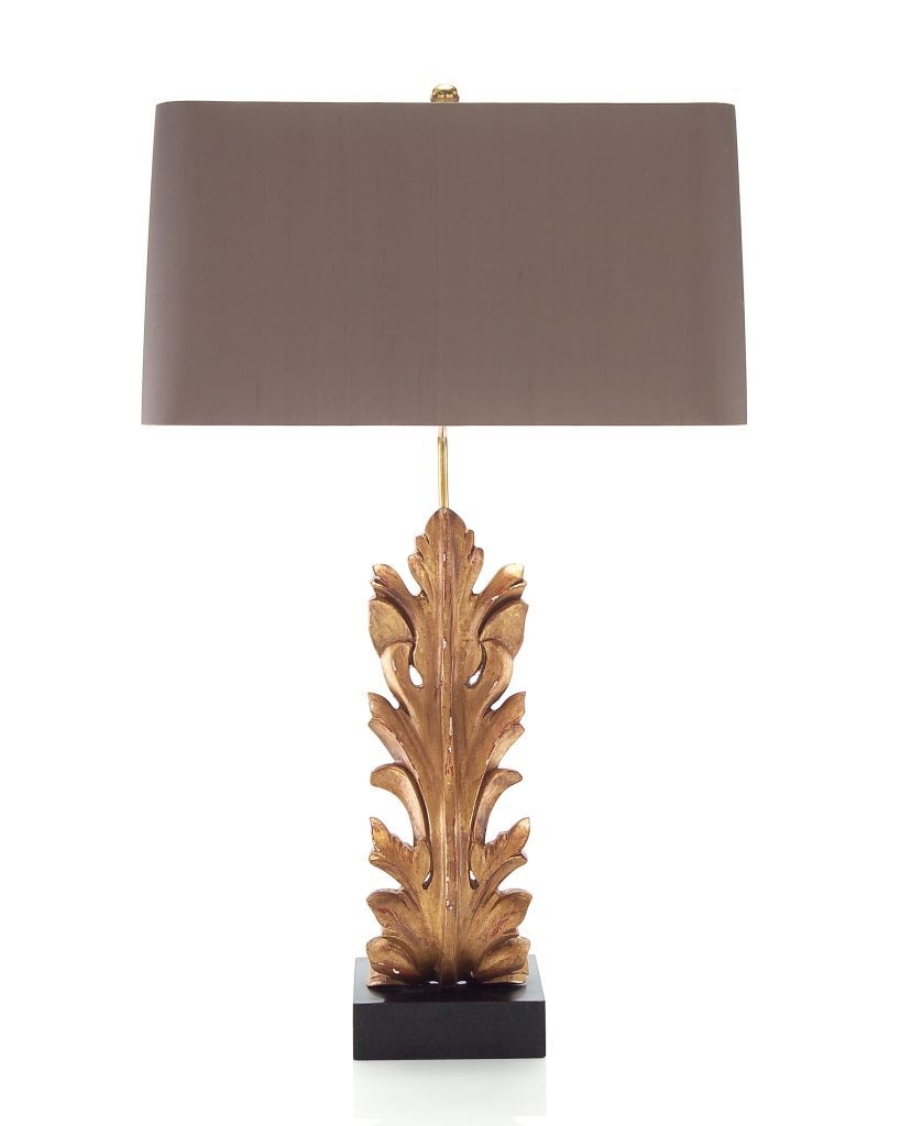 John Richard Acanthus Black Table Lamp