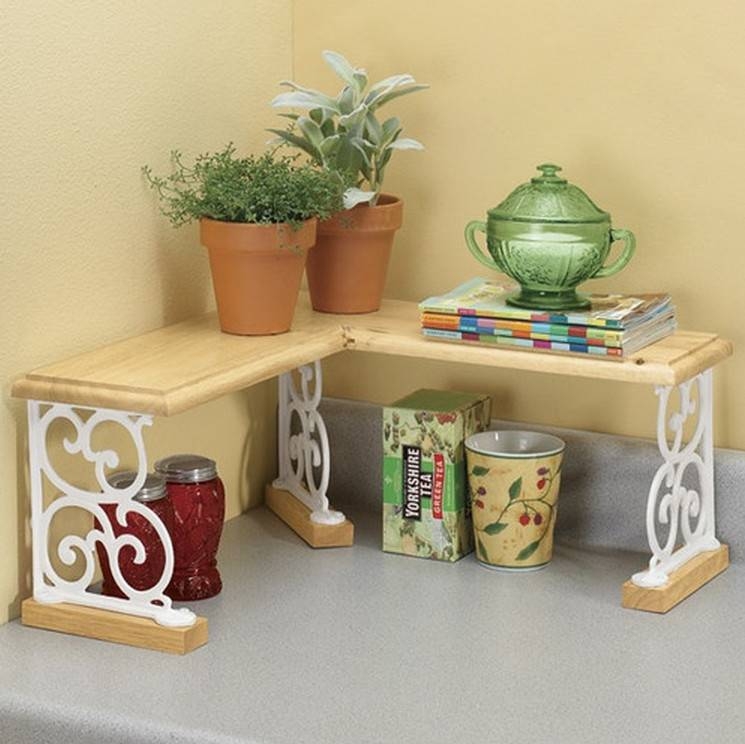 Kitchen counter corner shelf