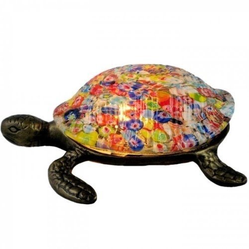 Pretty Millifleur Glass Turtle Table Lamp-1246