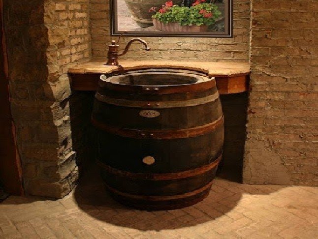 Rustic bathroom sink