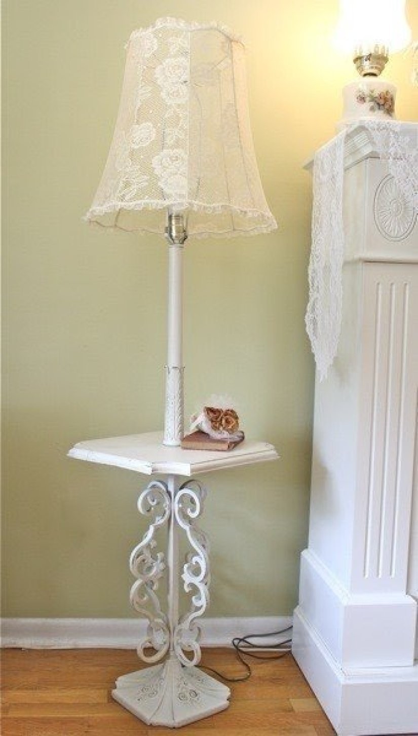 Shabby chic floor lamp