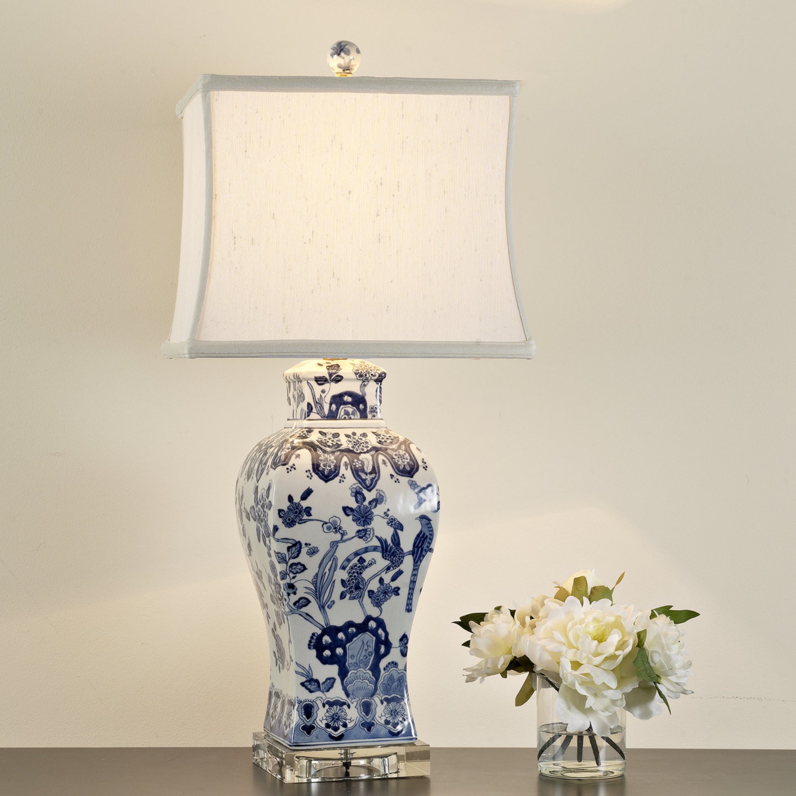 White ginger jar lamp 13