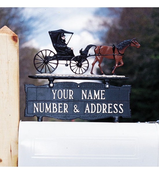 Address mailbox sign for ornament two line by whitehall 56
