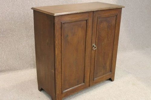 Antique edwardian oak shoe cabinet cupboard