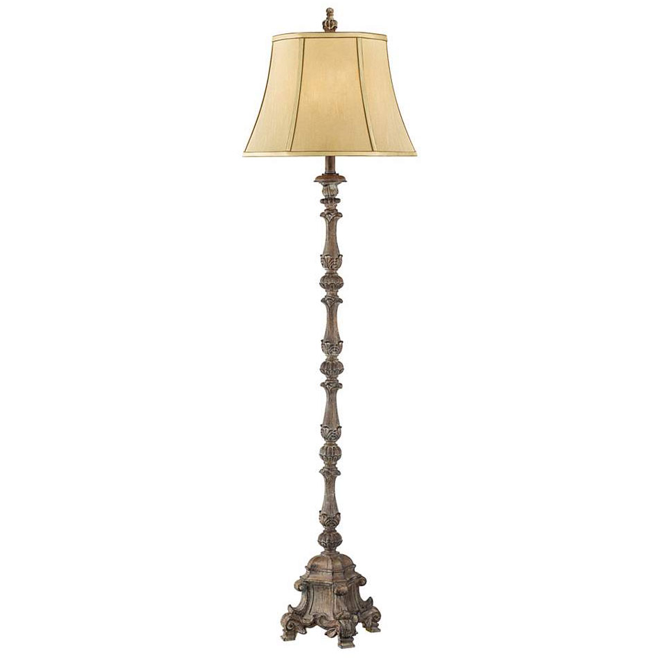 Beige French Candlestick Floor Lamp