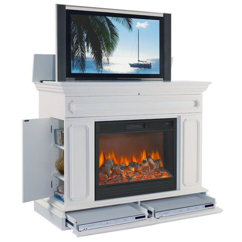 Electric rising tv stand