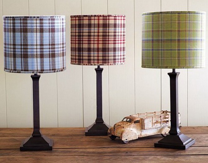 Plaid lamp shade 1