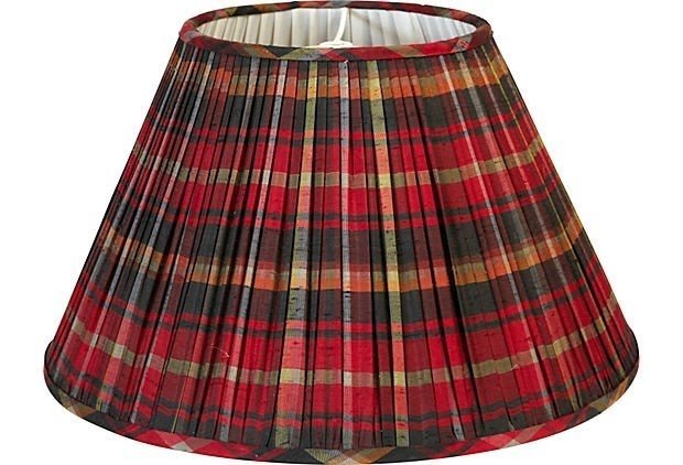 Plaid lamp shades