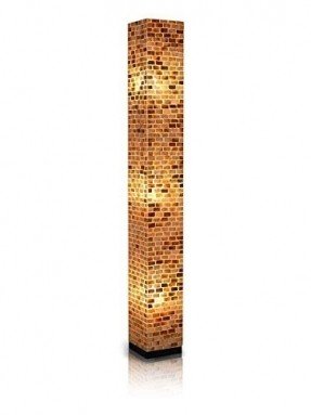 Valentti Large Square Floor Lamp w Capiz Shell Mosaic Shade