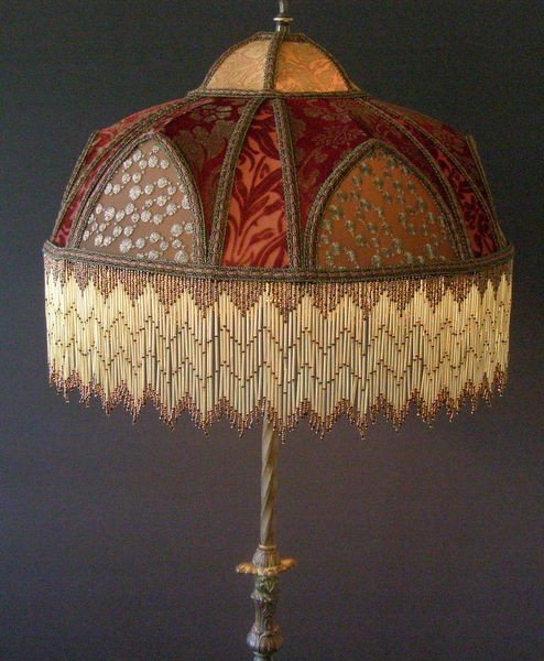 Victorian beaded lamp shades 1
