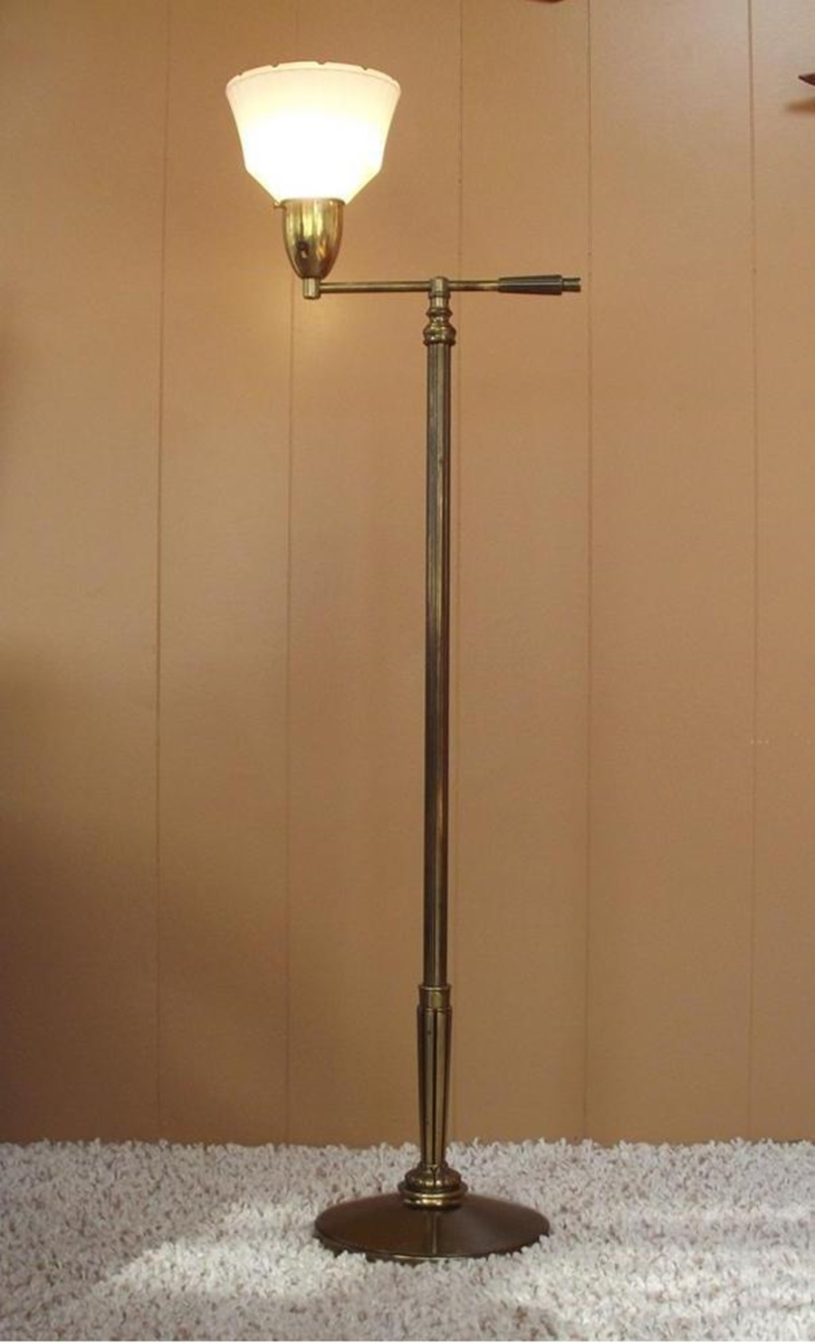 Vintage mid century stiffel art deco torchiere floor lamp light