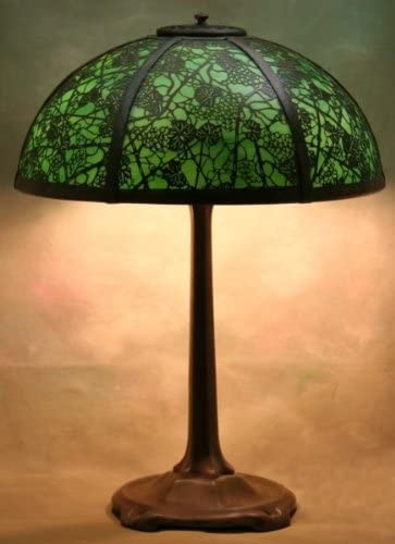 Zentrum Studios Tiffany Style Grapevine Filigree Lamp 16 Inch Diameter