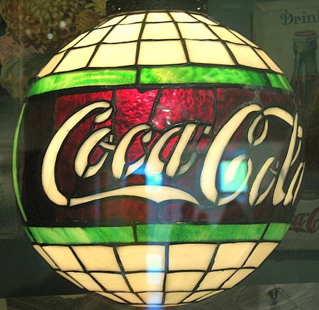 A beautiful antique coca cola lamp from the 1900 s