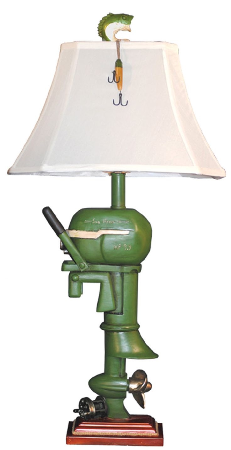 Boat motor table lamp